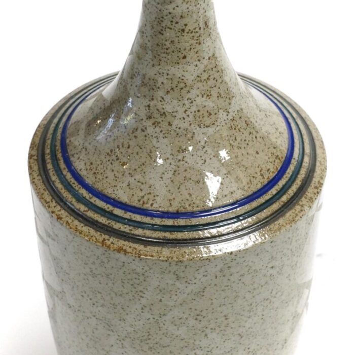 grey ceramic bottle vase from horst gobbels 1990s 9148