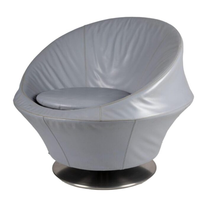 grey leather leolux ophelia chair 2000s 0878