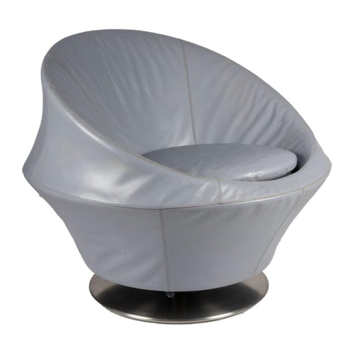 grey leather leolux ophelia chair 2000s 4273