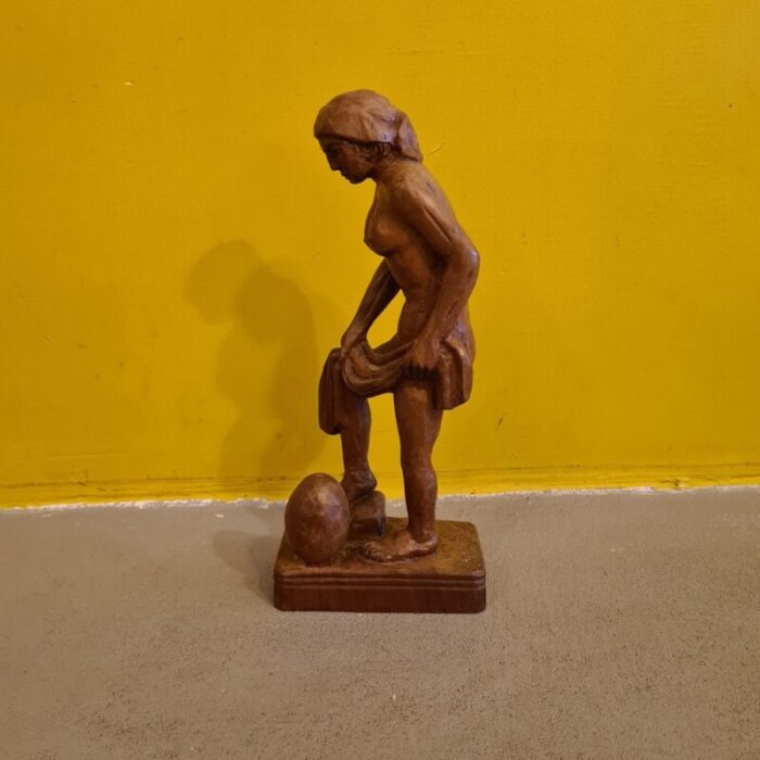 haitian carved wooden statue by andre lafontant 1979 5