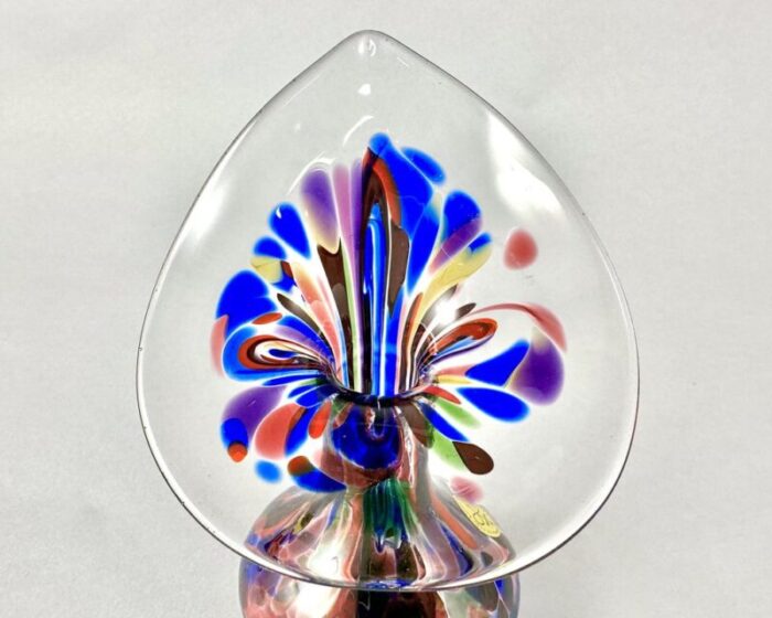 hand blown multi color vase from glasblaeserei heimbach germany 5