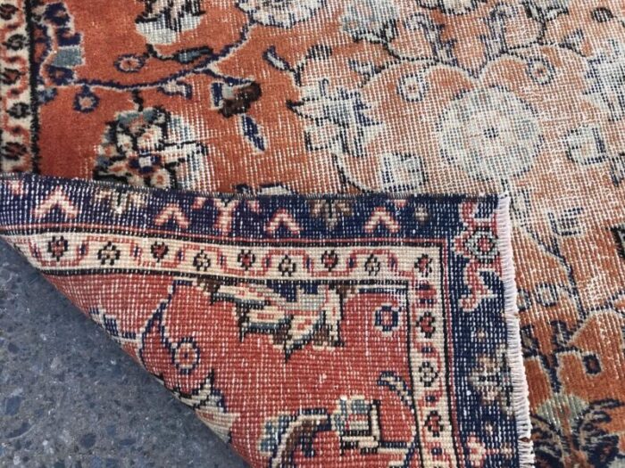 handmade anatolian rug with flowers 1970s 2848