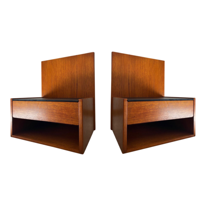 hans wegner for getama teak night stands a pair denmark 6692