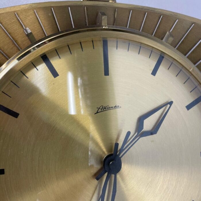 hollywood regency german brass wall clock from atlanta kienzle 1950s 10