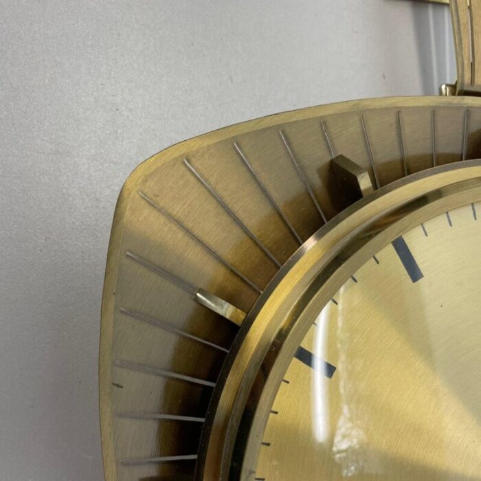 hollywood regency german brass wall clock from atlanta kienzle 1950s 12