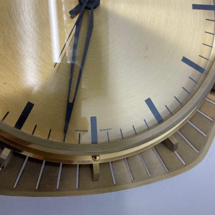 hollywood regency german brass wall clock from atlanta kienzle 1950s 9