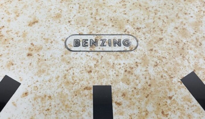 industrial grey wall clock from benzing 1960s 13