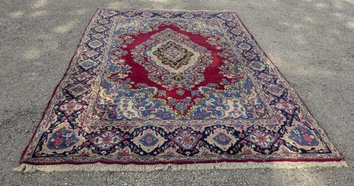 iranian rug with floral designs 1980 1