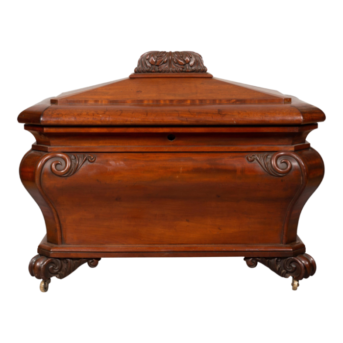 irish early victorian mahogany wine cooler 9293