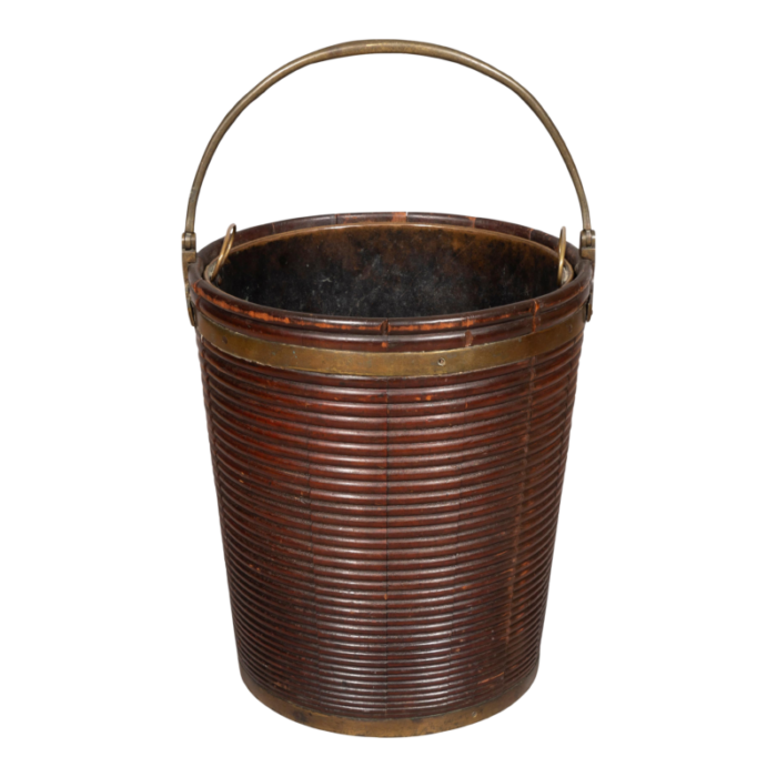 irish georgian mahogany peat bucket 3657