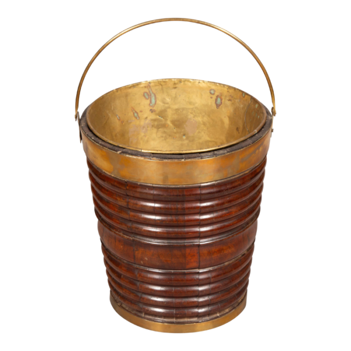 irish mahogany peat bucket 0884