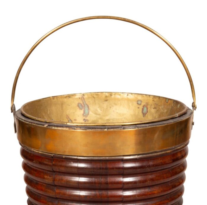 irish mahogany peat bucket 5351