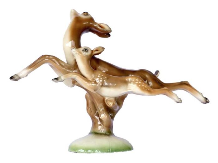 italian art deco fawn figure from gennai 1930s 1