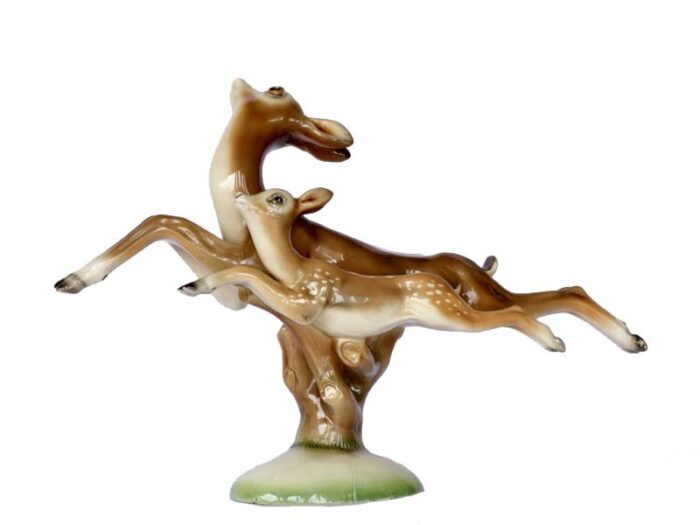 italian art deco fawn figure from gennai 1930s 2