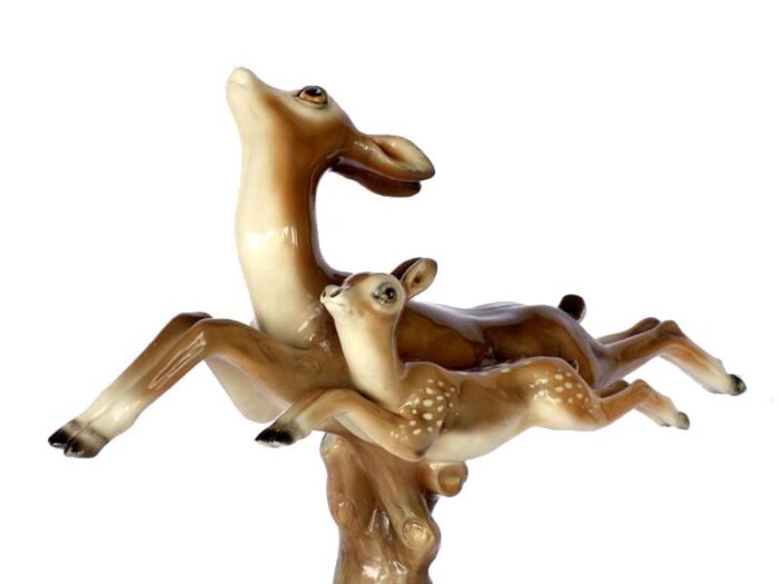 italian art deco fawn figure from gennai 1930s 3