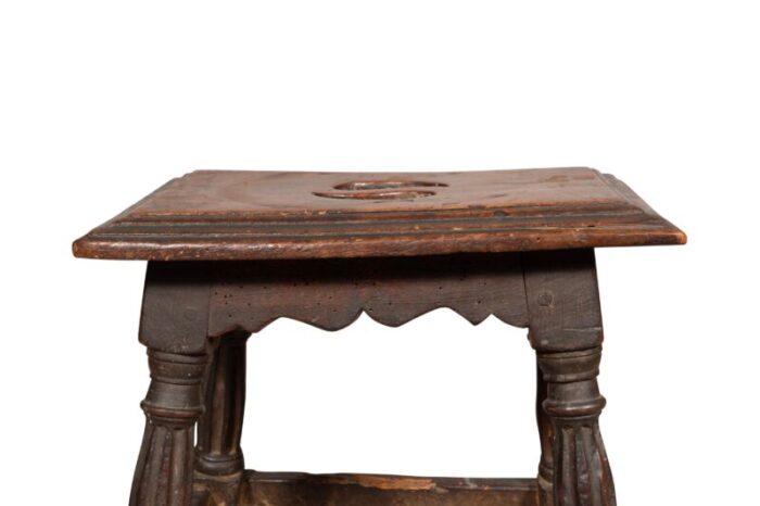 italian baroque walnut stool 1677