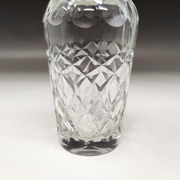 italian bohemian cut crystal cocktail shaker 1950s 5