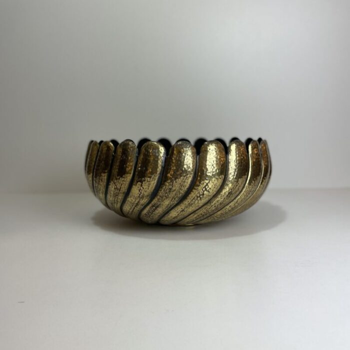 italian brass bowl in the style of egidio casagrande 1970s 1418