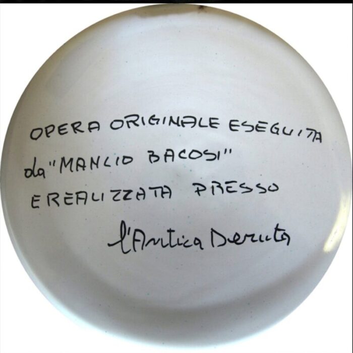 italian ceramic tableware by bacosi manlio 1970s 2