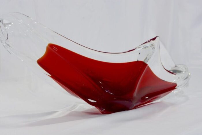 italian glass centerpiece in the style of murano 1970s 4