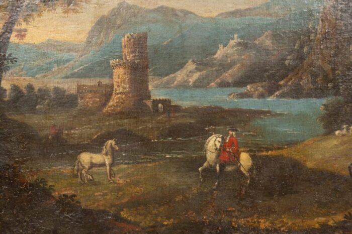 italian landscape oil on canvas 8218