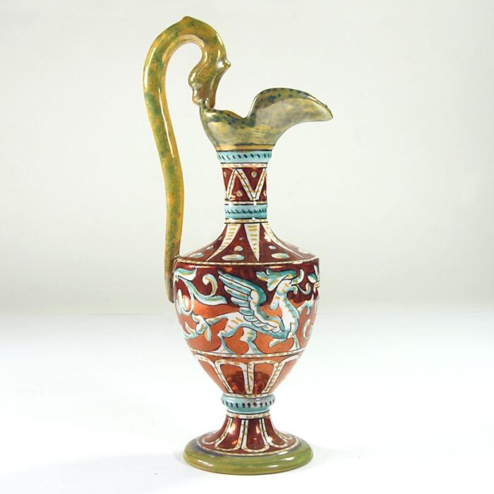 italian lustre glaze jug by alberto rubboli 1940s 3