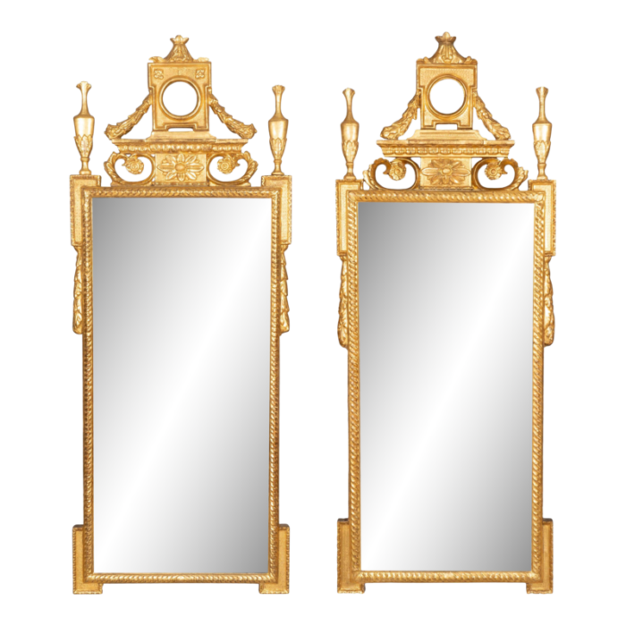 italian neoclassic giltwood mirrors a pair 9911