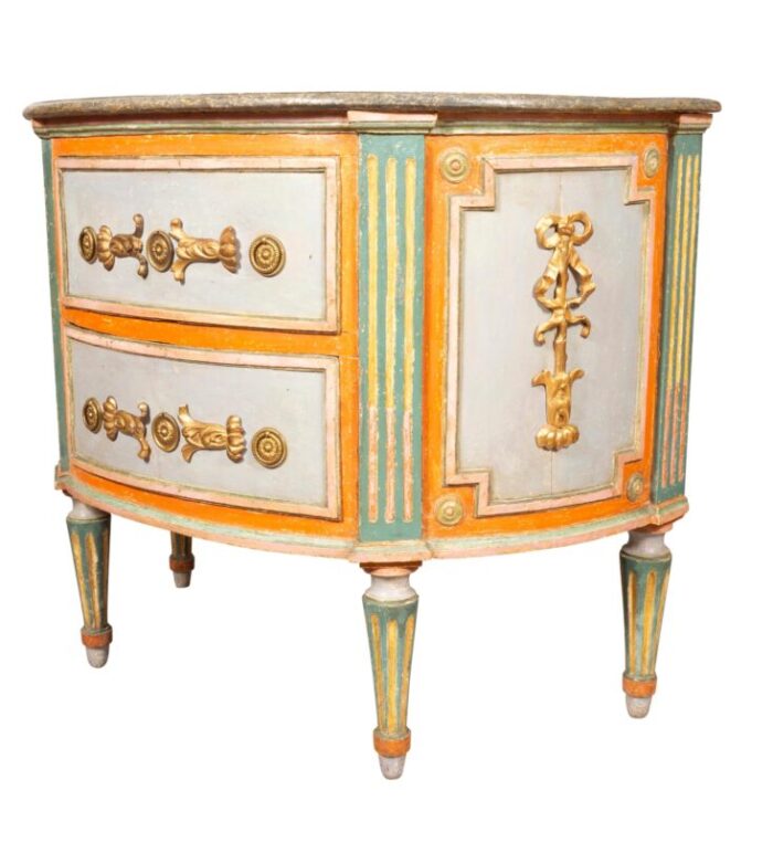 italian neoclassic painted commode 8061