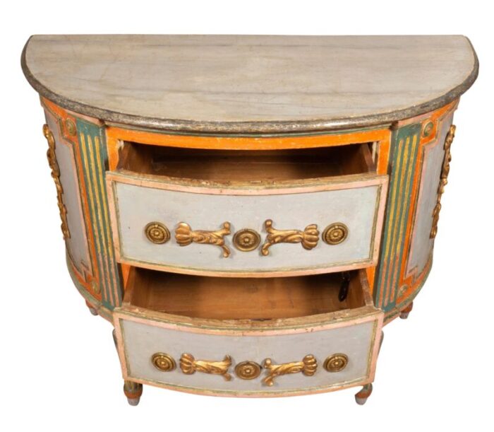 italian neoclassic painted commode 8119