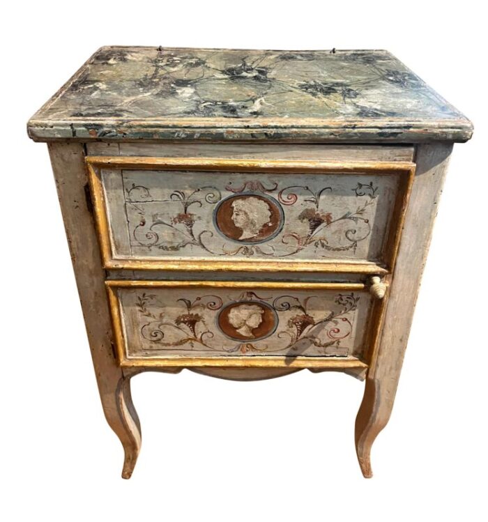 italian rococo painted comodini 3863