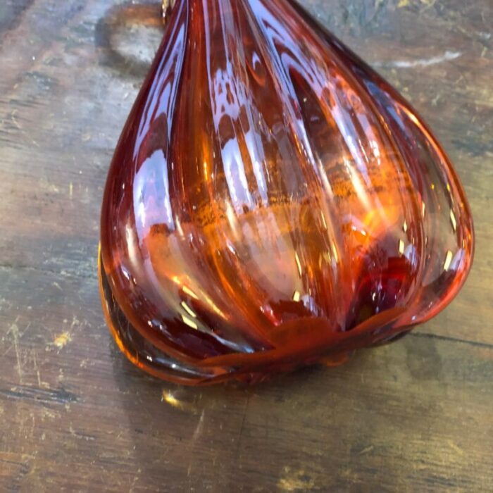 italian sommerso red murano glass vase from seguso 1960s 2