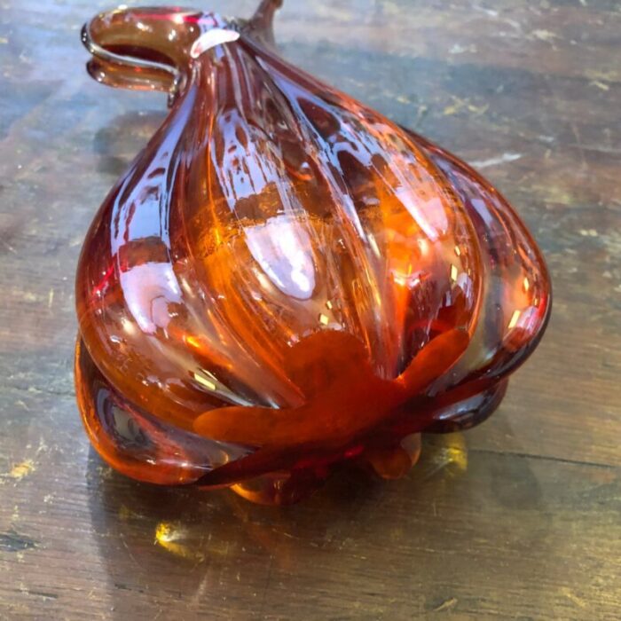 italian sommerso red murano glass vase from seguso 1960s 5