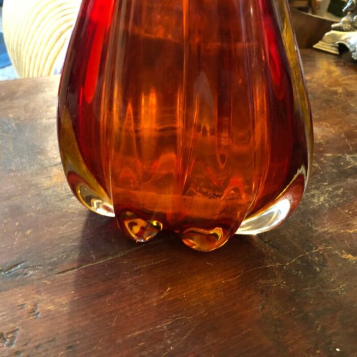 italian sommerso red murano glass vase from seguso 1960s 7