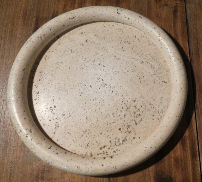 italian travertine dish by pier alessandro giusti egidio di rosa for up up 1970s 1