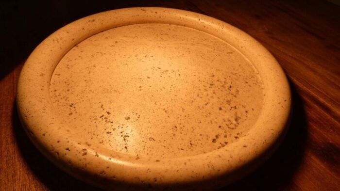 italian travertine dish by pier alessandro giusti egidio di rosa for up up 1970s 3