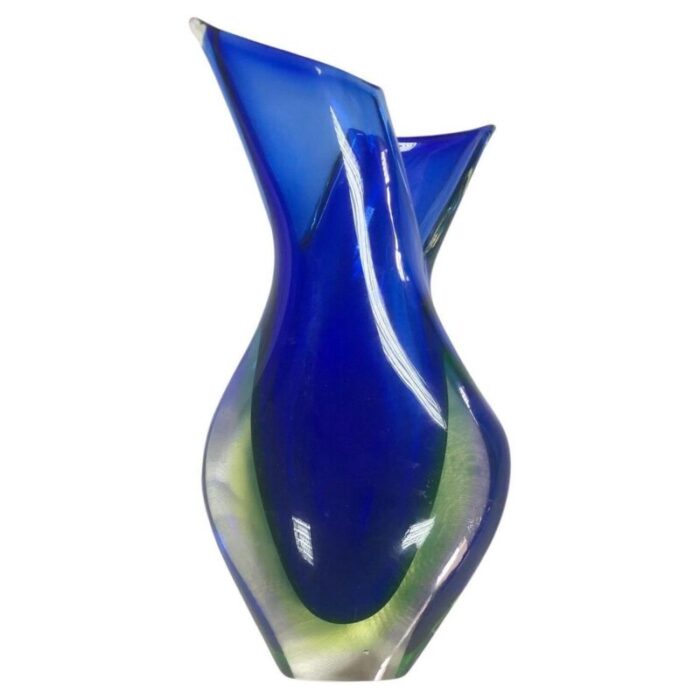 italian vase in murano glass by flavio poli for seguso sommerso 1950s 1