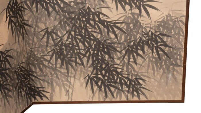 japanese four panel paper screen two panels 2927