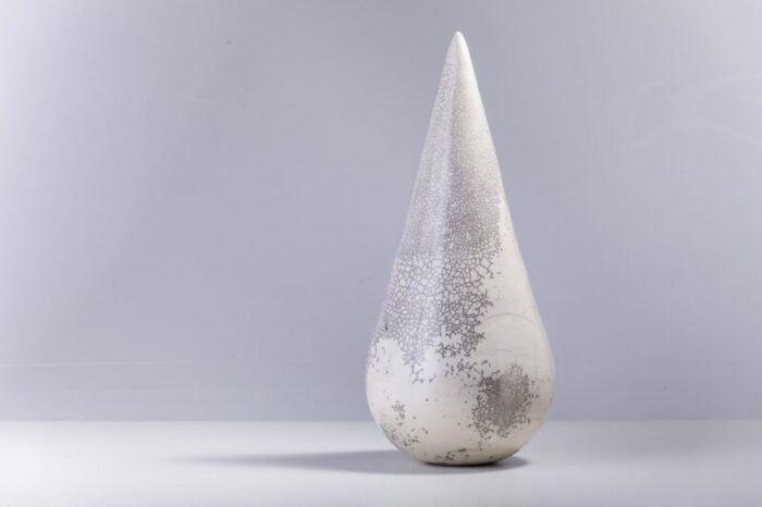 japanese modern raku white ceramic essenza sculpture raku 5