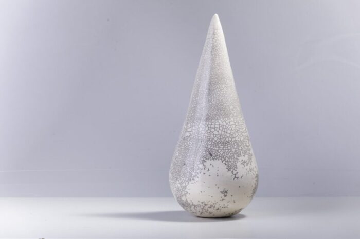 japanese modern raku white ceramic essenza sculpture raku 6