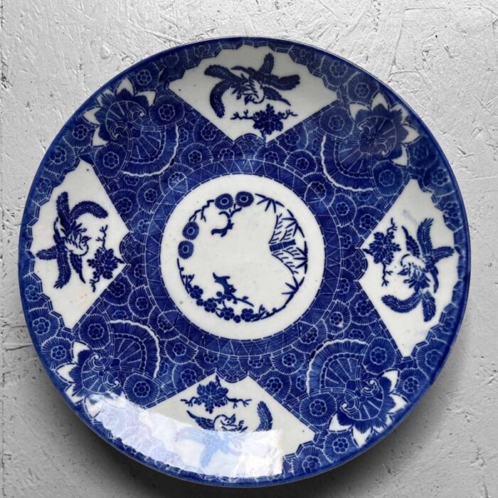 japans sometsuke blue and white imari plate 1900s 1