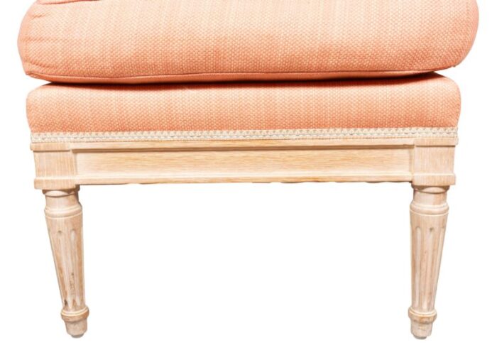 julia gray louis xvi style cerused oak bench 0828