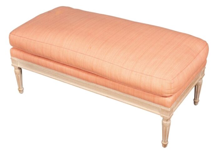 julia gray louis xvi style cerused oak bench 4533