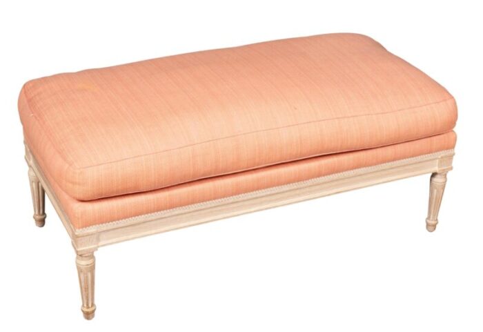 julia gray louis xvi style cerused oak bench 4982