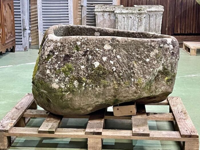 large 19th century granite trough 1