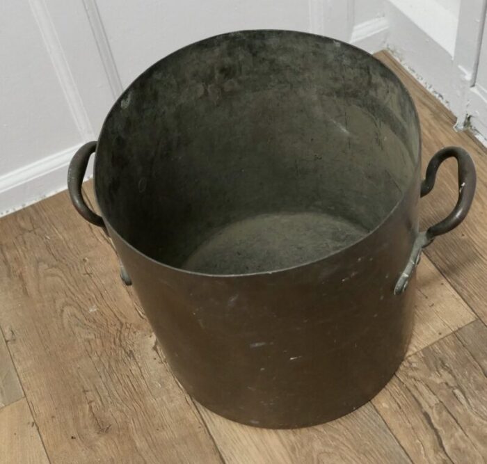 large 19th century tinned copper cooking pot 2