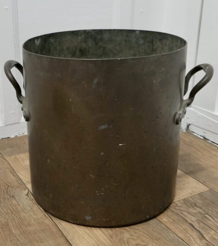 large 19th century tinned copper cooking pot 4