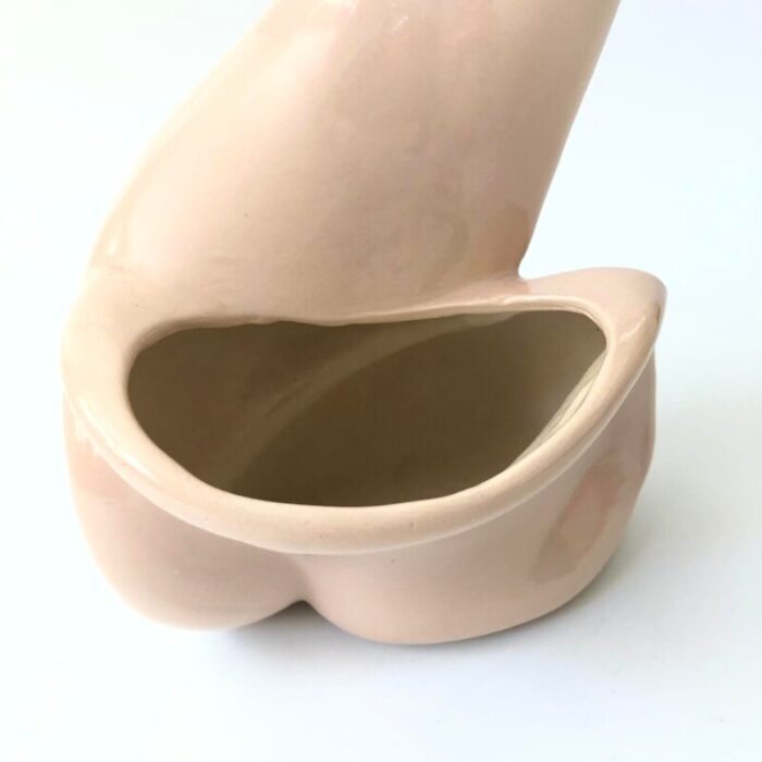 large abstract pink ceramic planter 8056