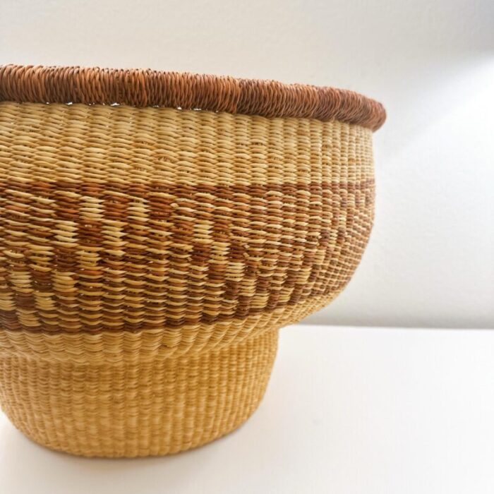 large african elephant grass drum basket 3584