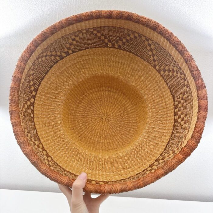 large african elephant grass drum basket 4179