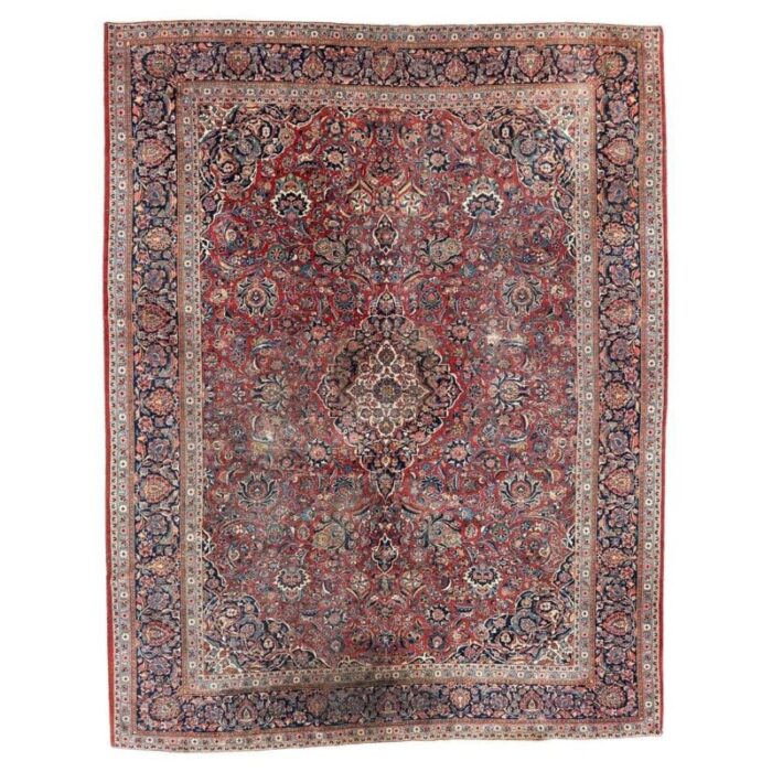 large antique kashan rug 1920s 1